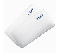 MAXCOLCHON - Pack 2 Almohadas Viscoelásticas de Firmeza Media para Soporte Cervical y Descanso de Lado o Boca Arriba con Funda Lavable Transpirable (70x35 cm)