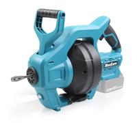 MaxEarn Espiral de limpieza automática de tuberías con batería, compatible con batería Makita de 18 V (sin batería), 23,6 pies, desatascador de desagües, para 20 mm - 75 mm, limpiador de tuberías para