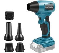MaxEarn Soplador turbo para batería Makita de 18 V, portátil, inalámbrico, con 5 boquillas, 130.000 rpm, soplador de hojas eléctrico, soplador de hojas, chorro seco para hojas, polvo y nieve (sin