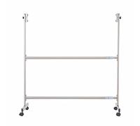 MAXHID Soporte De Metal Móvil Ajustable para Pizarra De Borrado En Seco, Portátil con Ruedas, Caballete De Pie - Solo Soporte