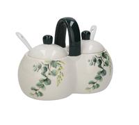 MAXHOME-AZUCARERO/SALERO C/CUCHARA 250ML SILVIA DOLOMITA,ROSA DOLOMITA,9.50 X 15.00 X 12.00 CM Green
