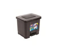 MAXHOME -Cubo de Basura con Pedal de plástico, contenedor de residuos, Papelera con Separador para Colocar Dos Bolsas, Cocina ( 35 litros, 38 x 43 x 38 cm) disponible en varios colores Dark gray