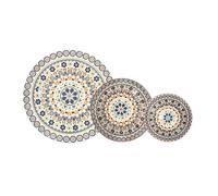 MAXHOME - Juego de vajilla 12 piezas - Vajilla moderna de cerámica con cuenco 15 cm, ensaladera 20 cm y plato llano 26,5 cm - Ideal para mesa diaria, cenas y cocina - 3 estilos disponibles