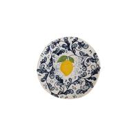 MAXHOME-La Mediterránea Plato Hondo/Plato Postre/Plato Llano/Bol para Aperitivos LIMOI IBERICA BRILLO,Porcelana,Borde irregular Plain Dish 26cm