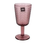MAXHOME-Set 6 Copa spica color ciruela vidrio 320 cc. la mediterránea