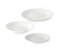 MAXHOME-Vajilla 12pzs redonda clasica opal,4 piezas 24 cm + 4 piezas 21,5 cm + 4 piezas 19 cm