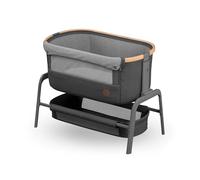 Maxi-Cosi Iora Cuna Colecho Bebe, Co-Sleeper, 0 - 6 meses, máx. 9 kg, 4 Posiciones de Inclinación y 5 de Altura, Fácil Deslizamiento, Cómodo Colchón, Amplia Cesta, Fácil Transporte, Essential Graphite