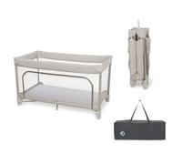 Maxi-Cosi Merlin, Cuna de viaje bebe y área de juegos 2 en 1, 0-4 años, hasta 18 kg, Cuna bebé portátil, Plegado en 1 segundo, Colchón CloudCore 120x60 cm, Ventana lateral, 4 ruedas, Elegance Beige