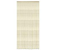 Maxia Market - Cortina de Cuerda Trenzada de Algodón para Puerta de Exterior Gris 90x200 cm