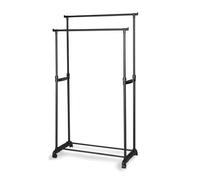 Maxia Market - Perchero doble 80x42x100 -170 cm vestidor armario burro con ruedas