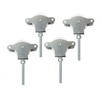 Maxia Market - Polea para tendedero 50x40 mm y 40x40 mm, 4 pcs con tornillo plástico