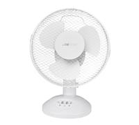 Maxia Market - Ventilador portátil de sobremesa oscilante, color blanco antirruido