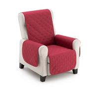 MAXIFUNDAS Cubre sillón acolchado reversible MAUI 1 plaza Relax Rojo/Beige con tiras elásticas