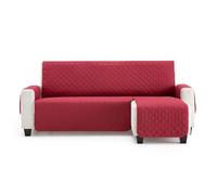 MAXIFUNDAS Funda de sofá chaise longue MAUI acolchada - brazo derecho, cintas traseras, Rojo 220 cm