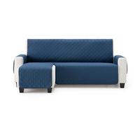 MAXIFUNDAS | Cubre Sofá Chaise Longue Acolchado Brazo Izquierdo | Tamaño 280cm | Color Azul | Cubre Cubre Sofá con Cintas Traseras | Modelo MAUI