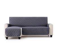 MAXIFUNDAS | Cubre sofá Dry Protect | Color Gris | Chaise Longue Izquierdo 280 cm | Repelente de Líquidos | Acolchado | Funda Protectora Antimanchas | Apto para Mascotas