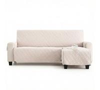 MAXIFUNDAS | Cubre sofá Dry Protect | Color Marfil | Chaise Longue Derecho 240 cm | Repelente de Líquidos | Acolchado | Funda Protectora Antimanchas | Apto para Mascotas