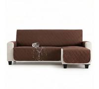 MAXIFUNDAS | Cubre sofá Dry Protect | Color Marrón | Chaise Longue Derecho 200 cm | Repelente de Líquidos | Acolchado | Funda Protectora Antimanchas | Apto para Mascotas