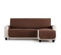MAXIFUNDAS | Cubre sofá Dry Protect | Color Marrón | Chaise Longue Derecho 280 cm | Repelente de Líquidos | Acolchado | Funda Protectora Antimanchas | Apto para Mascotas