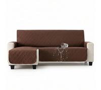 MAXIFUNDAS | Cubre sofá Dry Protect | Color Marrón | Chaise Longue Izquierdo 220 cm | Repelente de Líquidos | Acolchado | Funda Protectora Antimanchas | Apto para Mascotas