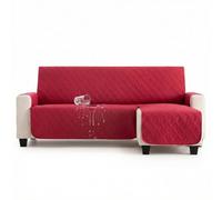 MAXIFUNDAS | Cubre sofá Dry Protect | Color Rojo | Chaise Longue Derecho 240 cm | Repelente de Líquidos | Acolchado | Funda Protectora Antimanchas | Apto para Mascotas