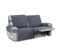 MAXIFUNDAS | Cubre Sofá Relax Slam | Color Gris | 2 Plazas | Acolchado, Reversible, Antideslizante y Repelente a Líquidos | Ideal para Hogares con Mascotas y Niños