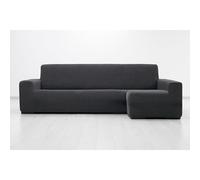 MAXIFUNDAS Funda Chaise Longue Relive Brazo Derecho Largo Gris Oscuro