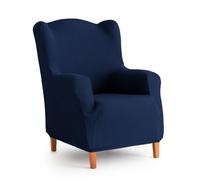 MAXIFUNDAS Funda sofá elástica Sillón orejero Modelo Inca Extrasuave Antideslizante Azul