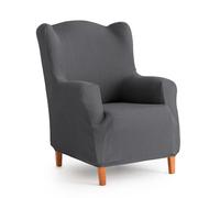 MAXIFUNDAS – Funda de sillón orejero Modelo Inca – Elástica, extra suave y antideslizante – Gris