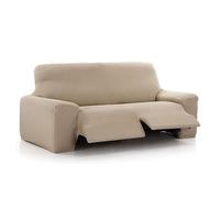 MAXIFUNDAS – Funda de sofá Relax 3 plazas Vega – Color lino, para reclinable, con 2 pies