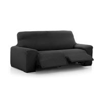MAXIFUNDAS | Funda de Sofá Relax 3 Plazas con 2 Pies | Color Negro | Funda para sofá reclinable | Ajuste fácil colocación | Modelo Vega.