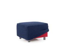 MAXIFUNDAS | Funda para Puff Cuadrado RELIVE | Tejido Resistente y Ultrasuave | Ajuste Lavable a Máquina | Tamaño Estándar | Color Marino | Hecha en España