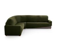 MAXIFUNDAS FUNDAS DE SOFA & CHAISE LONGUE. Funda Sofá Rinconera Relive Color Césped. Funda Protectora súper elástica para sofá rinconera.