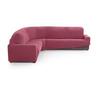 MAXIFUNDAS FUNDAS DE SOFA & CHAISE LONGUE. Funda Sofá Rinconera Relive Color Fucsia Claro. Funda Protectora súper elástica para sofá rinconera.