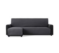 MAXIFUNDAS FUNDAS DE SOFA & CHAISE LONGUE | Modelo Maui | Cubre sofá acolchado brazo izquierdo | Tejido de microfibra suave | Adaptable a Cualquier Tipo de sofá Forma | Lavable a máquina Gray Left arm