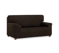 MAXIFUNDAS FUNDAS DE SOFA & CHAISE LONGUE | Modelo Vega | Funda de sofá elástica | Amplia variedad colores Brown 2 seats