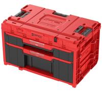 Máxima organización con 2 cajones: la caja de herramientas Qbrick cuenta con un cajón bajo (8 kg de capacidad de carga) y un cajón alto (16 kg de capacidad de carga) para una organización perfecta de