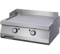 Maxima - Plancha de acero inoxidable para uso intensivo - Superficie lisa - Unidad doble - 70 cm de profundidad - Eléctrica
