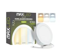 Maxled, Light is Led! Downlight LED Panel Superficie Redondo 18W 1440 Lúmen IP44 Focos Led Interior Techo para Baño Φ225mm x 30mm 3000K-6000K Blanco Cálido/Neutro/Frío 85V-265V Aluminio No Regulable