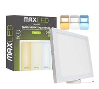 Maxled, Light is Led! Downlight LED Plafon Superficie 36W Rectangular 400x400mm Blanco Cálido Neutro Frío Lámpara de Techo LED 2900LM IP44 Focos Led Interior Techo para Baño Salón No Regulable 230V