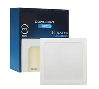 Maxled, Light is Led! Downlight LED Techo Empotrable 24W 230V Cuadrada 218×218mm 2500LM Focos Interior Ultraplano CCT Blanco Cálido Neutro Frío 230V Focos Techo Ultrafino Empotrables No regulable