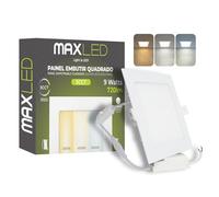 Maxled, Light is Led! Foco LED Techo Empotrable 9W Cuadrada 145x145x18mm IP44 Downlight para Baño Dormitorio 3000K-6000K 720LM Aluminio Focos Interior Ultraplano No Regulable Orificio 135mm x 135mm