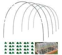 MAXPACE Aros de Invernadero, estacas de jardín de Soporte para Plantas, túnel de Cultivo Libre de óxido de hasta 7 pies de Largo, Marco de Aros de Soporte de Fibra de Vidrio para Tela de jardín,