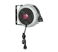 MAXTOOLS ER200, Enrollador Eléctrico Automático, Minienrollador con Guía Doble y Cable Resistente al Aceite, Interruptor Térmico de Protección, Longitud 8 Metros (8m)