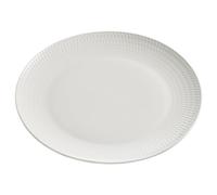 Maxwell & Williams Basics - Plato llano, 27 cm, 1 unidad, diseño de diamantes, color blanco