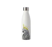 Maxwell & Williams Marini Ferlazzo Botella aislante para agua con diseño de cacatúa sulfúrea, acero inoxidable de doble pared, blanca, 5 ml