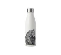 Maxwell & Williams Marini Ferlazzo Botella de agua con aislamiento y diseño Wombat, acero inoxidable de doble pared, blanca, 5 ml