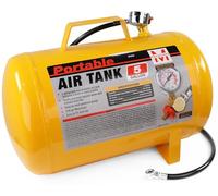 MaxWorks 51010 Portable 5 Gallon Air Tank with Pressure Gauge and Safety Valve Lightweight Durable Construction with 40 Inch Hose for Easy Tool Connections 140 PSI Max