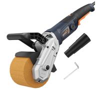 MAXXT Levigatrice a spazzola e smerigliatrice portatile da 1300 W con finitura satinata, 6 velocità fisse da 900 a 3700 giri/min per metallo e legno (1 ruota inclusa)