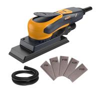 MAXXT Lijadora orbital 3.0 sin escobillas 350W, velocidad ajustable 4000-10000/RPM, freno automático 2s, recogida automática de polvo, superficie de lijado 198x70mm, 10 hojas abrasivas